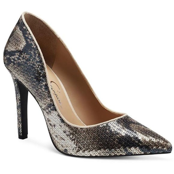 Jessica Simpson Shoes - Jessica Simpson Womens Cassani 5 Brown Floral Embroidery Pumps Shoes